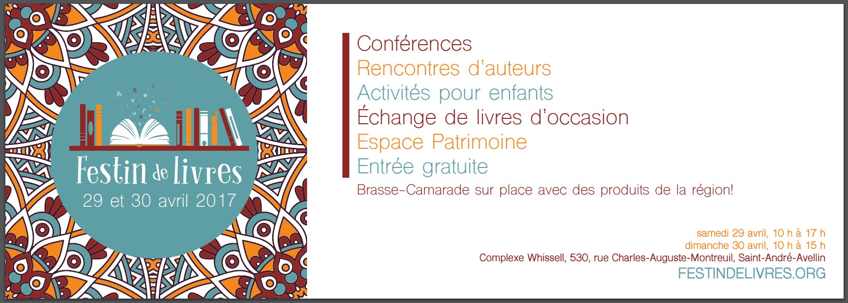 Festin de livres. Crédits : MRC Papineau